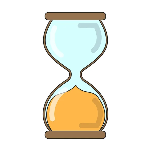 Hourglass Διάνυσμα Icon Color Διάνυσμα Λογότυπο Απομονώνονται Λευκό Φόντο Hourglass — Διανυσματικό Αρχείο