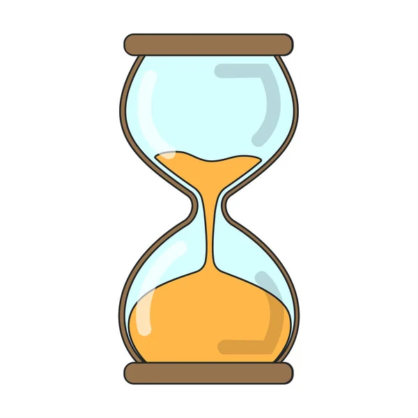 砂時計のベクトルのアイコン 白い背景に隔離されたカラーベクトルのロゴ砂時計 — ストックベクタ