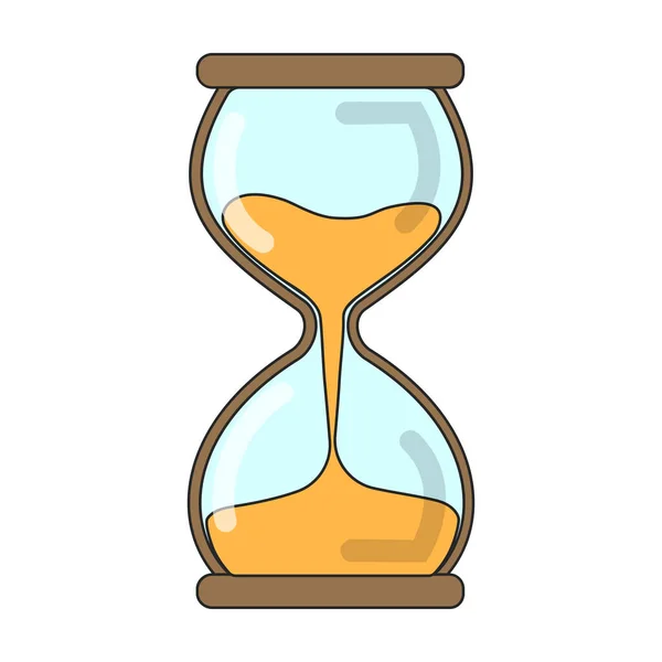 砂時計のベクトルのアイコン 白い背景に隔離されたカラーベクトルのロゴ砂時計 — ストックベクタ