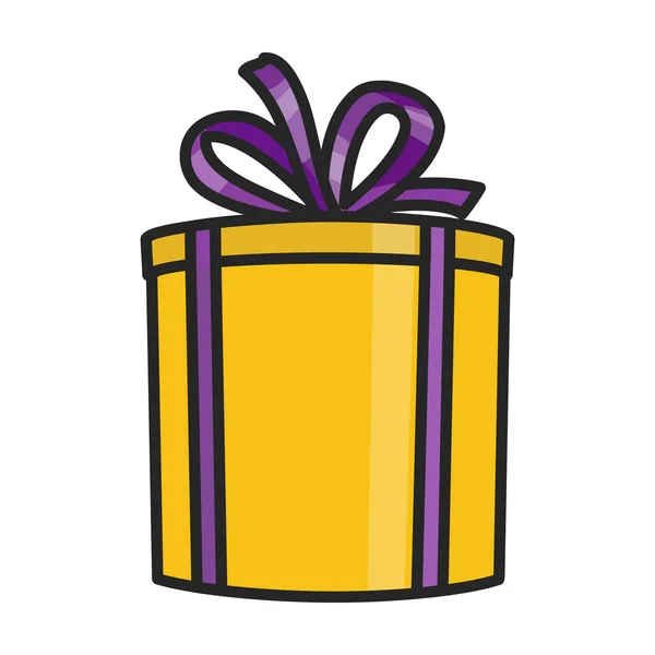 Gift Box Vector Icon Color Vector Logo Isolated White Background — 스톡 벡터