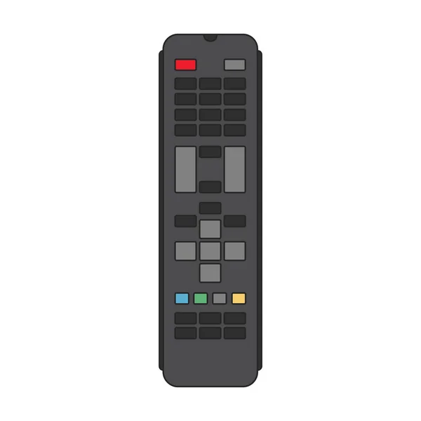 Televisie Remote Vector Icoon Realistische Vector Logo Geïsoleerd Witte Achtergrond — Stockvector