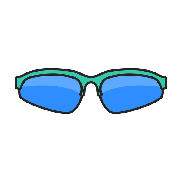 Sunglass Vettoriale Icon Color Logo Vettoriale Isolato Sfondo Bianco Sunglass — Vettoriale Stock