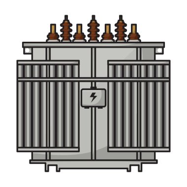 Transformatör vektör simgesi. Renk vektör logosu beyaz arkaplan dönüştürücüsünde izole edildi .