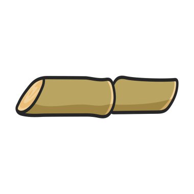 Şeker kamışı vektör simgesinin kökü. Şeker kamışının beyaz arka plan sapında izole edilmiş renk vektörü logosu. .