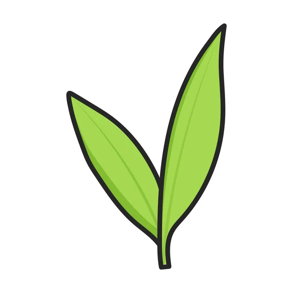 Stem Sugar Cane Vector Icon Color Vector Logo Isolated White — Stock Vector