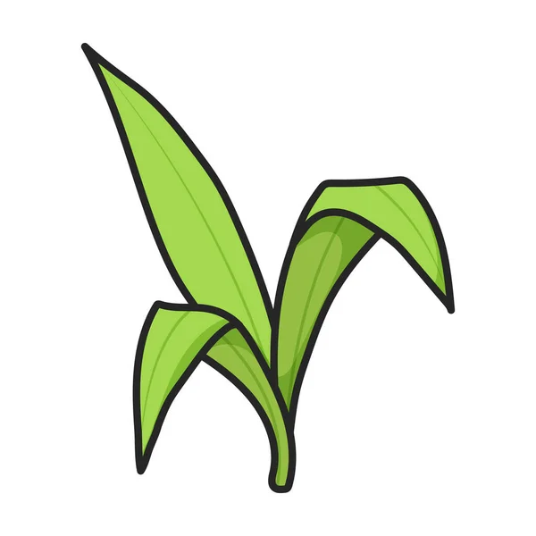 Stamm Des Zuckerrohrvektors Symbol Color Vector Logo Isoliert Auf Weißem — Stockvektor