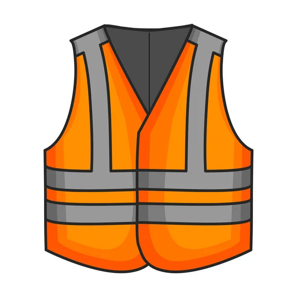 Gilet Sicurezza Vettoriale Icon Color Logo Vettoriale Isolato Sfondo Bianco — Vettoriale Stock