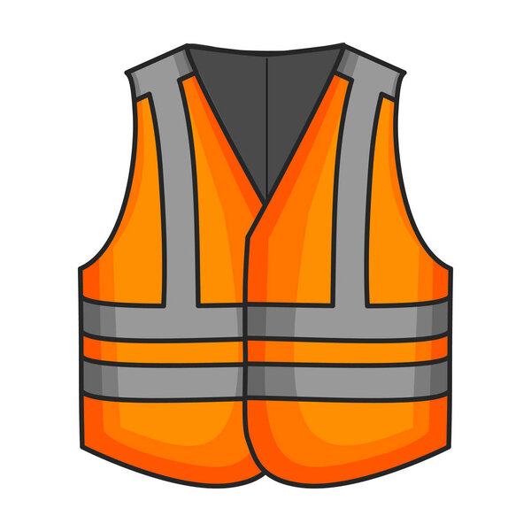 Safety vest vector icon.Color vector logo isolated on white background safety vest.