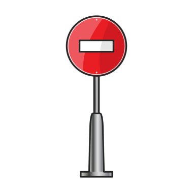 Yol işareti vektör simgesi. Renk vektörü logo işareti beyaz arkaplanda izole edildi .