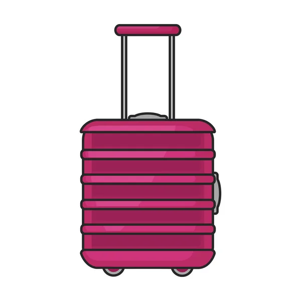 Suitcase Vector Icon Color Vector Logo Isolated White Background Suitcase — Stock Vector