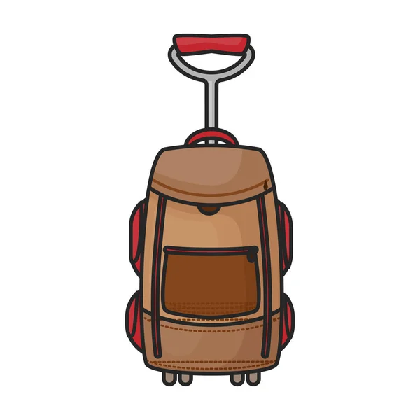 スーツケースベクトルアイコン白い背景スーツケースに隔離されたカラーベクトルロゴ — ストックベクタ