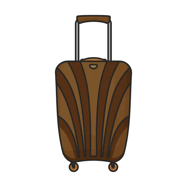 Suitcase Vector Icon Color Vector Logo Isolated White Backbag — 스톡 벡터