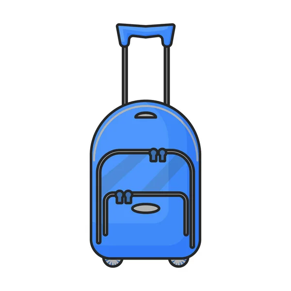 Suitcase Vector Icon Color Vector Logo Isolated White Background Suitcase — Stock Vector