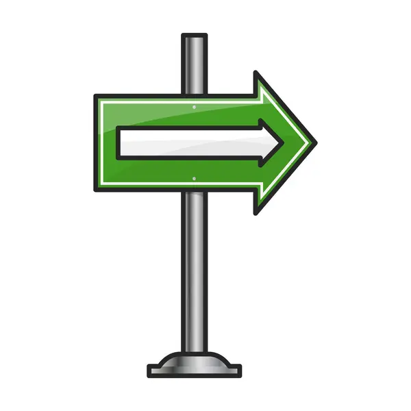 Οδική Πινακίδα Διάνυσμα Εικονο Color Vector Λογότυπο Οδική Πινακίδα Απομονωμένη — Διανυσματικό Αρχείο