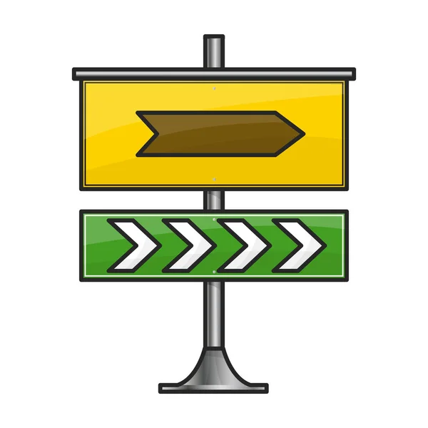 Señal Tráfico Vector Icon Color Vector Logotipo Señal Carretera Aislado — Archivo Imágenes Vectoriales