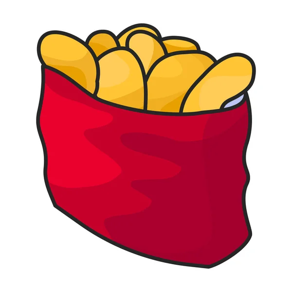 Nuggets Frango Vetor Icon Color Logotipo Vetor Isolado Fundo Branco —  Vetores de Stock