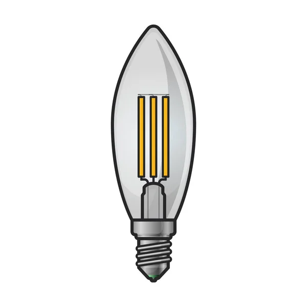 Icono Vector Bombilla Halógena Logo Vectorial Color Aislado Sobre Fondo — Vector de stock