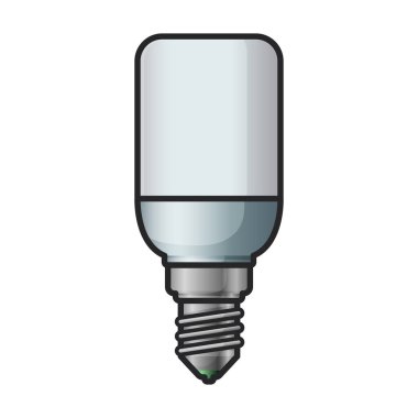 Halojen ampul vektör simgesi. Beyaz arkaplan halojen ampulünde renk vektörü logosu izole edildi.