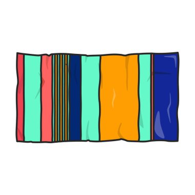 Havlu vektör simgesi. Renk vektörü logosu beyaz arkaplan havlusunda izole edildi.