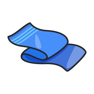 Havlu vektör simgesi. Renk vektörü logosu beyaz arkaplan havlusunda izole edildi.