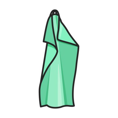 Havlu vektör simgesi. Renk vektörü logosu beyaz arkaplan havlusunda izole edildi.