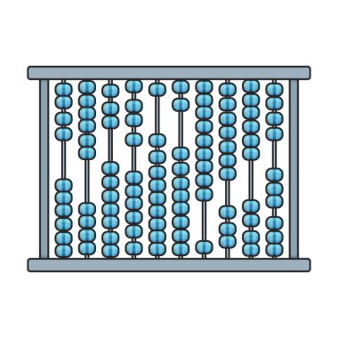 Abaküs vektör renk simgesi. Beyaz arkaplana güvenmek için vektör illüstrasyon aracı. Abaküs 'ün izole edilmiş renk illüstrasyon logosu, .