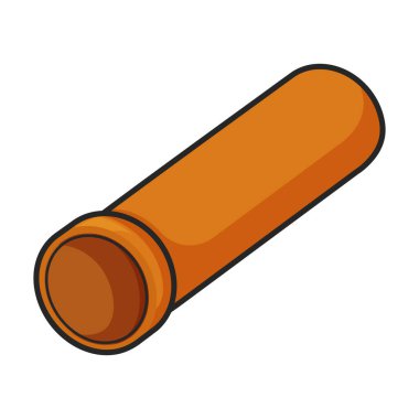 Boru vektör simgesi. Beyaz arkaplan borusunda izole edilmiş renk vektör logosu.