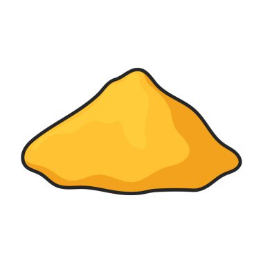 Kum yığını vektör simgesi. Renk vektörü logosu beyaz arkaplan kum yığınına izole edildi.