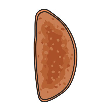 Sandviç vektör simgesi. Renkli vektör logosu beyaz arkaplan sandviçi üzerinde izole edildi.