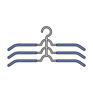 Askı vektör simgesi. Beyaz arkaplan askısı üzerinde renk vektörü logosu izole edildi.