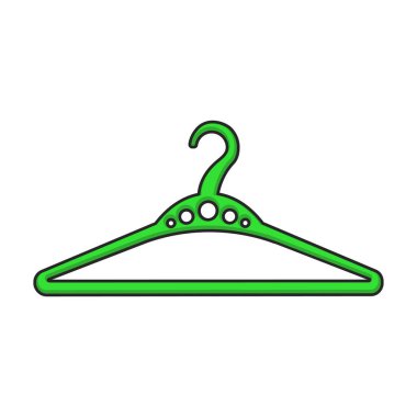 Askı vektör simgesi. Beyaz arkaplan askısı üzerinde renk vektörü logosu izole edildi.