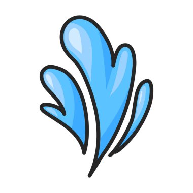 Su sıçrama vektörü simgesi. Renk vektör logosu beyaz arkaplan su sıçramasında izole edildi.