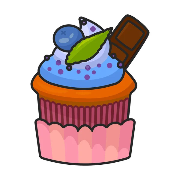 Cupcake Векторный Значок Цветной Вектор Логотип Изолирован Белом Фоне Кекс — стоковый вектор