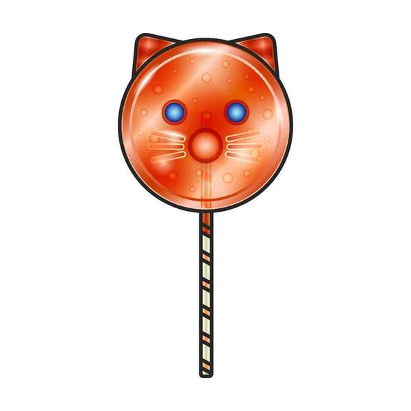Icona Del Vettore Lollipop Colore Logo Vettoriale Isolato Sfondo Bianco — Vettoriale Stock