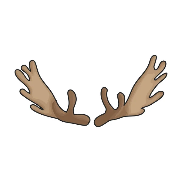Elk Κέρατο Διάνυσμα Εικονογραφημένο Λογότυπο Διάνυσμα Χρώμα Απομονωμένο Λευκό Φόντο — Διανυσματικό Αρχείο
