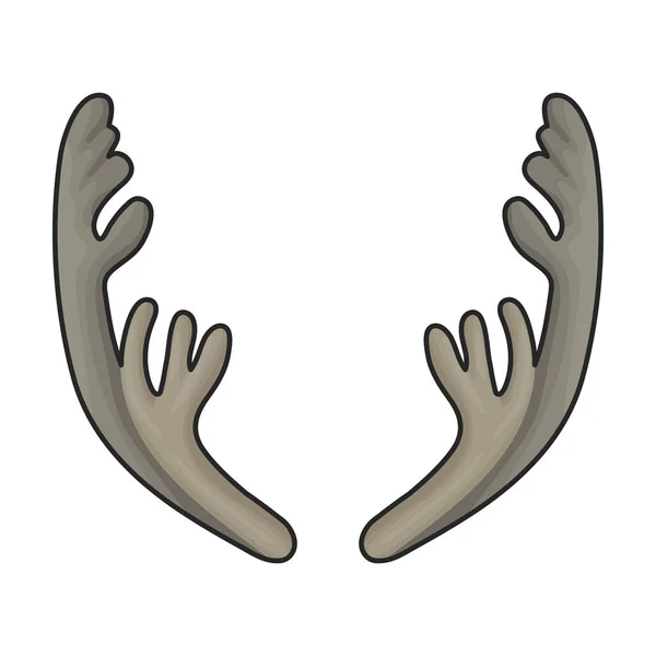 Icône Vecteur Corne Wapiti Logo Vecteur Couleur Isolé Sur Fond — Image vectorielle