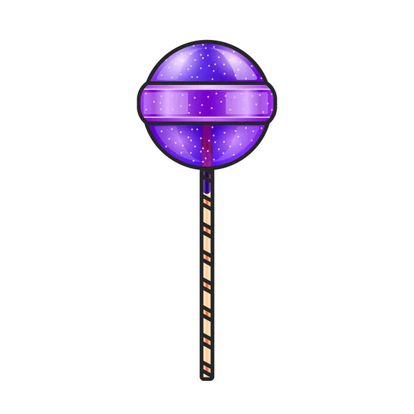 Icona Del Vettore Lollipop Colore Logo Vettoriale Isolato Sfondo Bianco — Vettoriale Stock