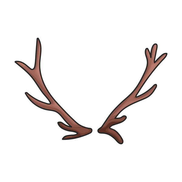 Elk Horn Vector Icon Color Logotipo Vetor Isolado Fundo Branco — Vetor de Stock