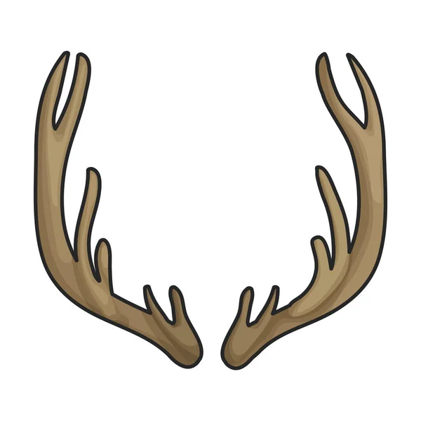 白い背景に孤立したカラーベクトルロゴ Elk Horn — ストックベクタ