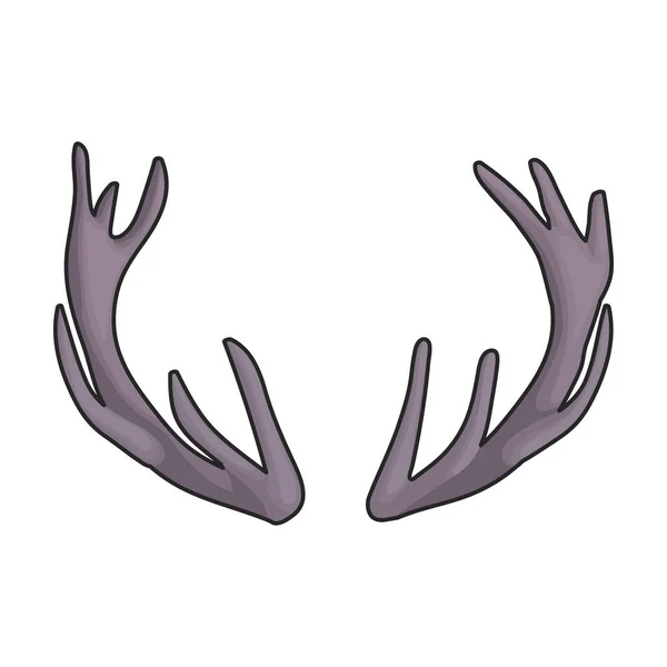 Elk Horn Vector Icon Color Vector Logo Isolated White Background — Stock Vector