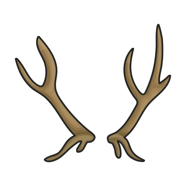 Elk Horn Vector Icon Color Logotipo Vetor Isolado Fundo Branco — Vetor de Stock