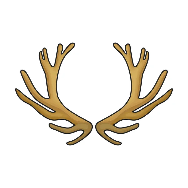Elk Horn Vector Icon Color Vector Logo Terisolasi White Background - Stok Vektor