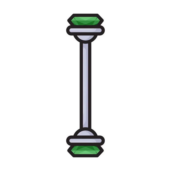 Juwel Für Durchbohrte Vektor Symbol Color Vektor Logo Isoliert Auf — Stockvektor
