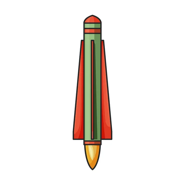 弾道ミサイルベクトルのアイコン 白い背景弾道ミサイルに隔離されたカラーベクトルのロゴ — ストックベクタ