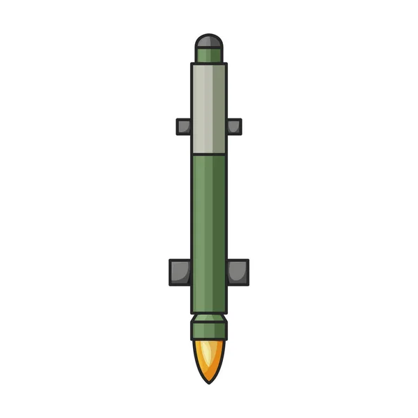 Ballistische Rakete Vektor Icon Color Vektor Logo Isoliert Auf Weißem — Stockvektor