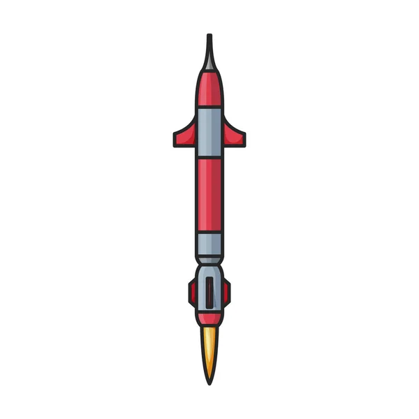Εικονίδιο Διάνυσμα Βαλλιστικών Πυραύλων Λογότυπο Διάνυσμα Χρωμάτων Απομονωμένο Λευκό Φόντο — Διανυσματικό Αρχείο