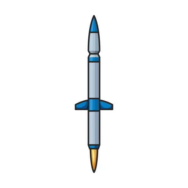 Logotipo Del Vector Del Misil Balístico Icon Color Aislado Misil — Vector de stock