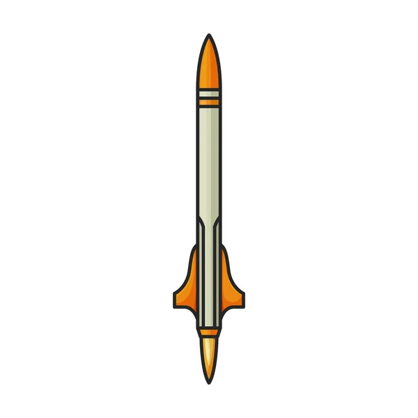 Icône Vectorielle Missile Balistique Logo Vectoriel Couleur Isolé Sur Fond — Image vectorielle