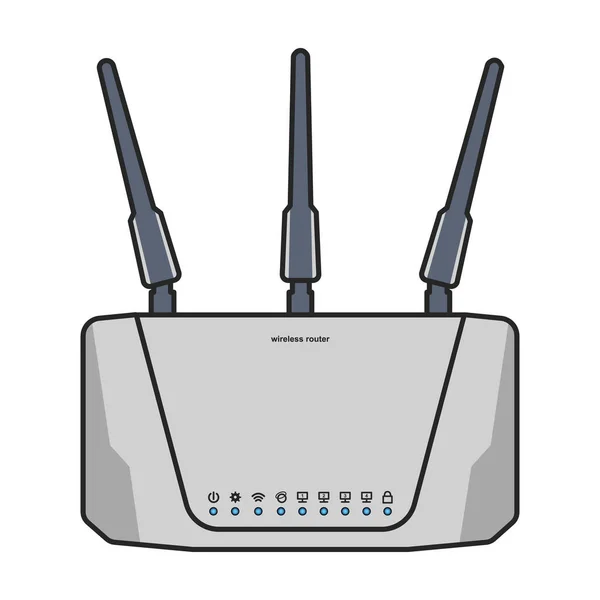 Router Vettoriale Icon Color Logo Vettoriale Isolato Router Sfondo Bianco — Vettoriale Stock