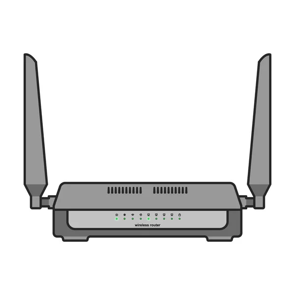 Router向量图标 白色背景路由器上隔离的彩色向量标识 — 图库矢量图片